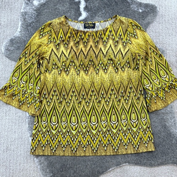 Bob Mackie Peacock Feather Blouse - Picture 4 of 10